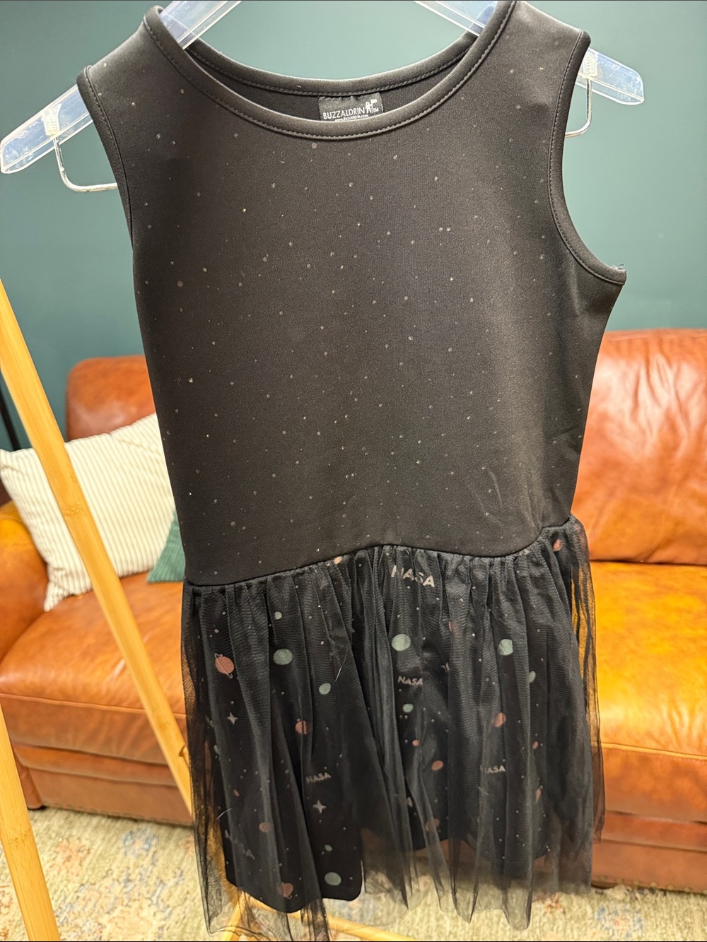 Buzz Aldrin Black NASA Space Tulle Costume Dress for Kids
